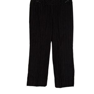 Ann Taylor Loft Ann Ladies Size 2 Stripes Capri Black & White Pants